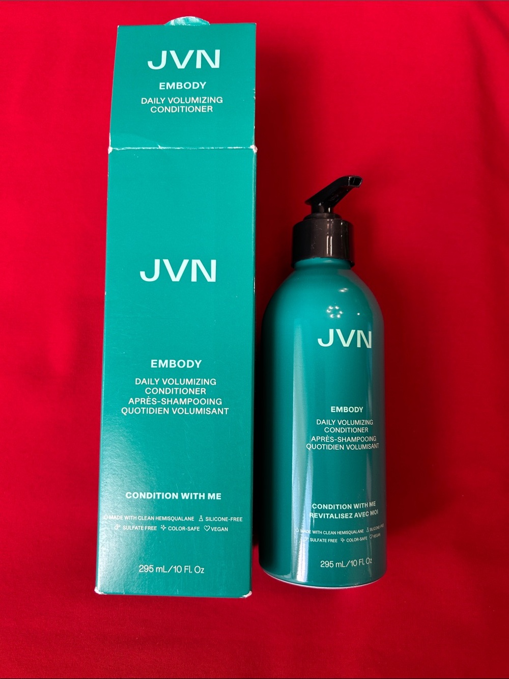 JVN Embody Daily Volumizing Conditioner - Teal Bottle and Box